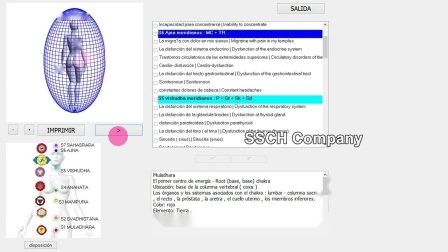 Aura Chakra Tester Dispositivo de diagnóstico de saúde 8d NLS